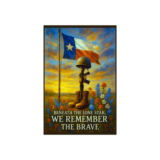 Beneath the Lone Star – Texas Military Tribute Fine Art Poster