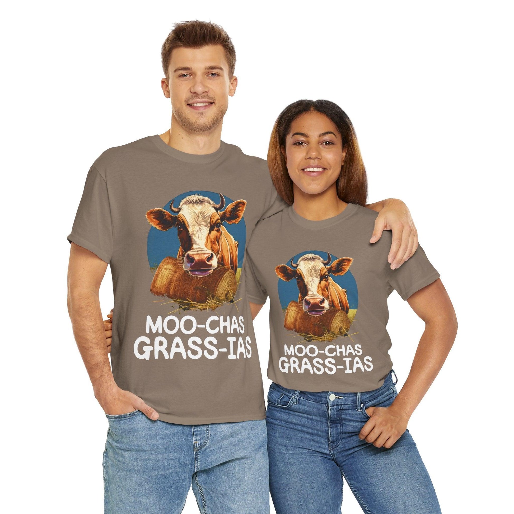 Unisex T-Shirt - “Moo-chas Grass-ias” - Motor Girl Boutique