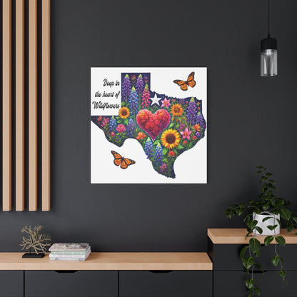 Deep in the Heart of Wildflowers – Square Canvas Wall Art