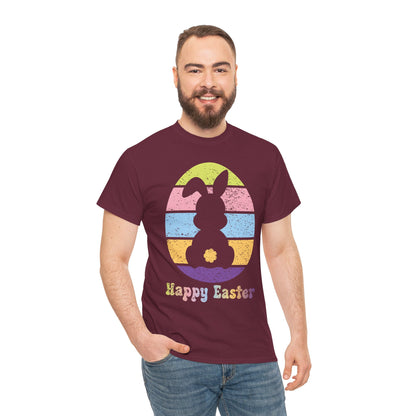 Retro Grunge Happy Easter Bunny T-Shirt – Vintage Vibes, Easter Style