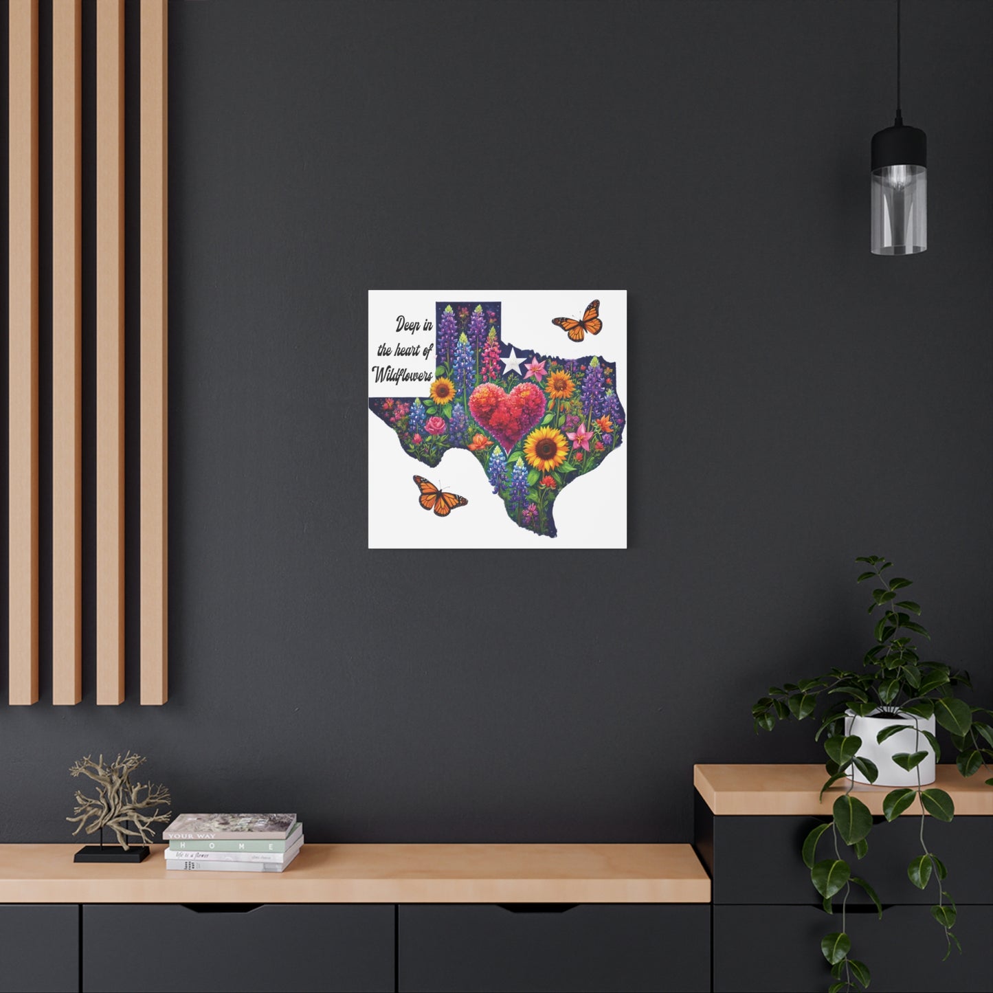 Deep in the Heart of Wildflowers – Square Canvas Wall Art