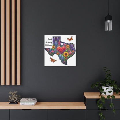 Deep in the Heart of Wildflowers – Square Canvas Wall Art