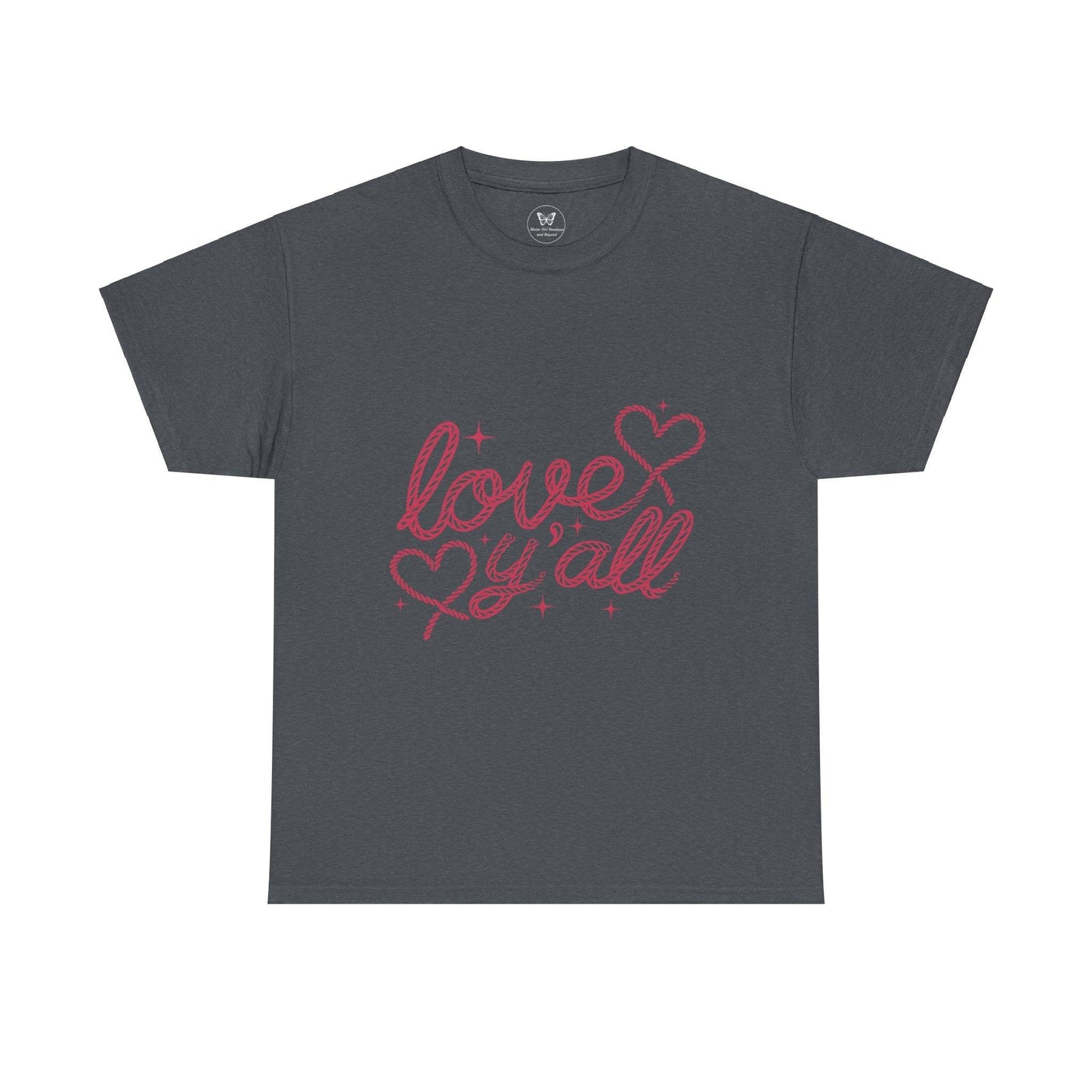 Unisex Tee - Love Ya'll Western Rope lettering - Motor Girl Boutique