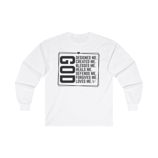God Designed Me Long Sleeve Tee - Motor Girl Boutique