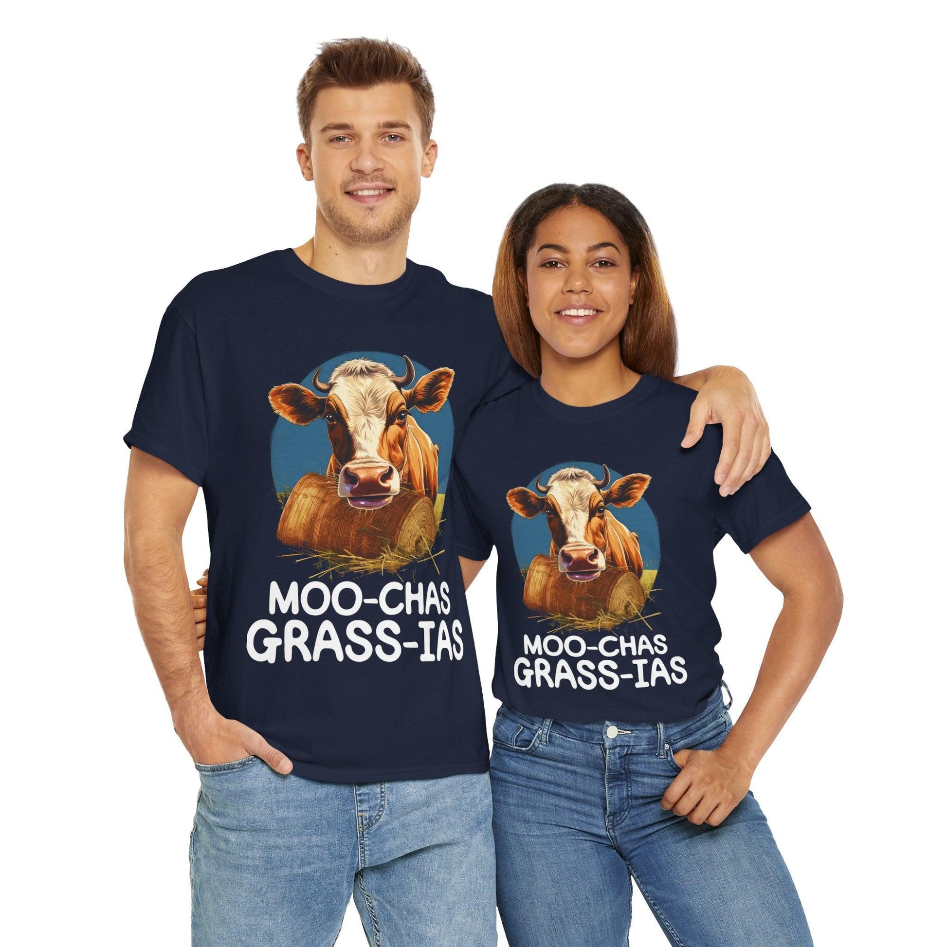 Unisex T-Shirt - “Moo-chas Grass-ias” - Motor Girl Boutique