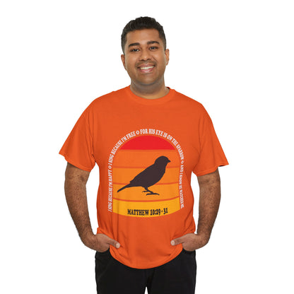 His Eye is On the Sparrow Color Band Unisex Tee