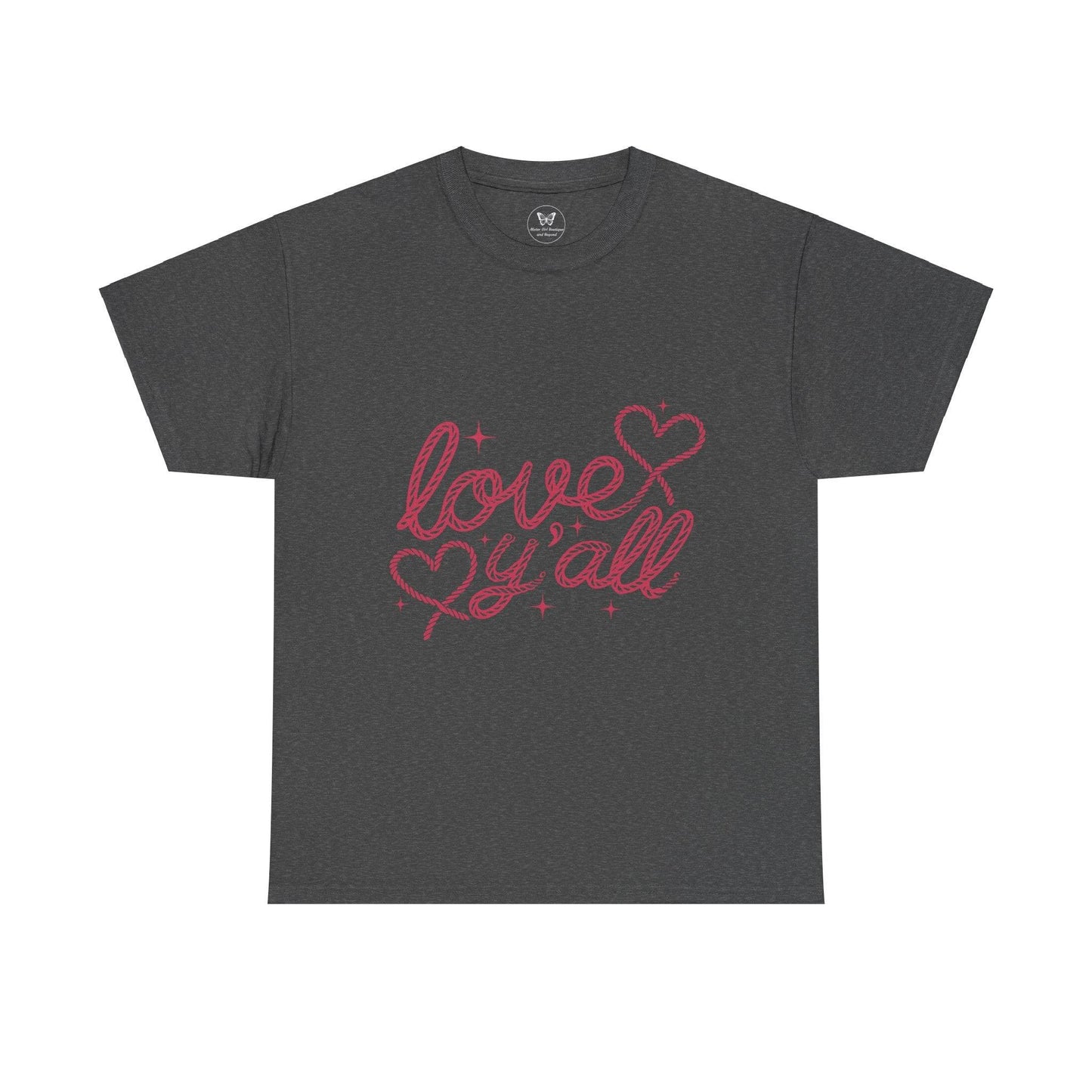 Unisex Tee - Love Ya'll Western Rope lettering - Motor Girl Boutique