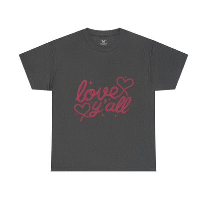 Unisex Tee - Love Ya'll Western Rope lettering - Motor Girl Boutique