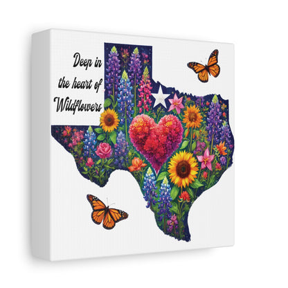 Deep in the Heart of Wildflowers – Square Canvas Wall Art