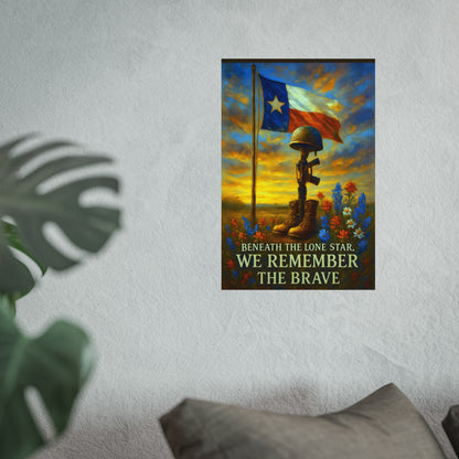 Beneath the Lone Star – Texas Military Tribute Fine Art Poster