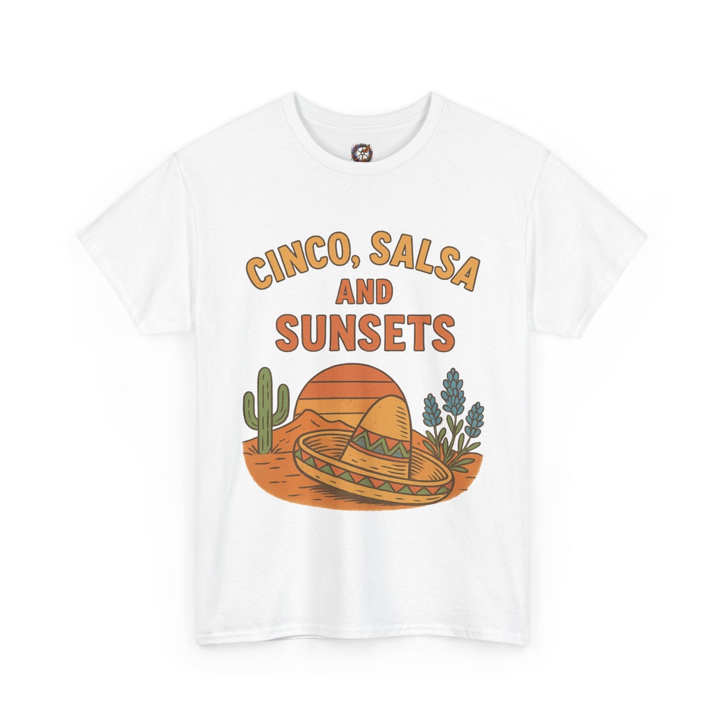 Cinco, Salsa & Sunsets Vintage Desert - Gildan 5000 Tee