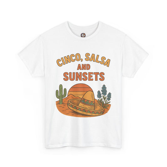 Cinco, Salsa & Sunsets Vintage Desert - Gildan 5000 Tee