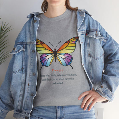 Psalm 35:5 Stained-Glass Butterfly Christian Tee - Motor Girl Boutique