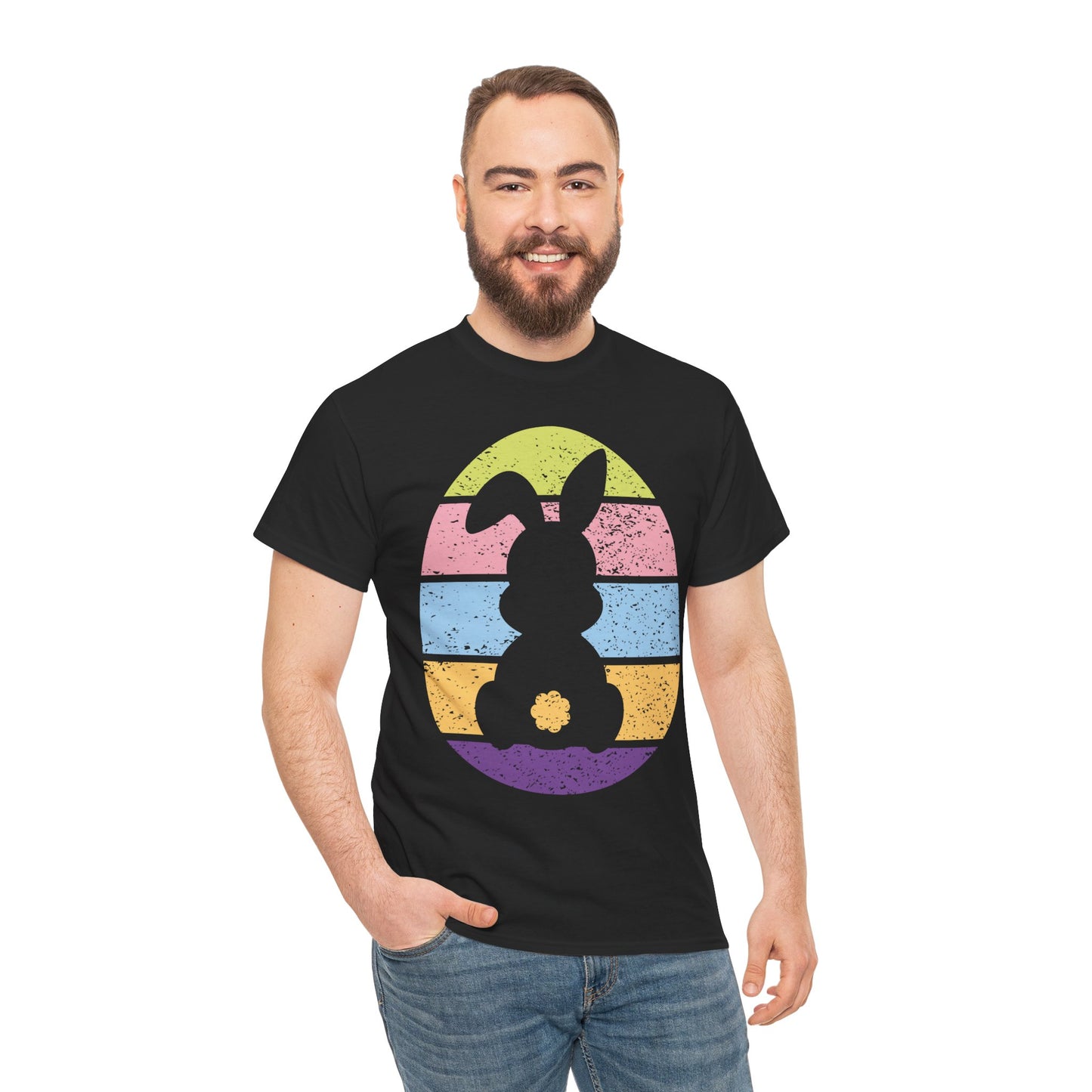 Color Band Grunge Bunny T-Shirt – Easter with an Edge