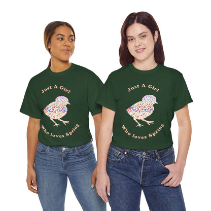 "Just a girl who loves Spring" flower Tee