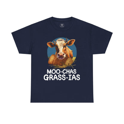 Unisex T-Shirt - “Moo-chas Grass-ias” - Motor Girl Boutique