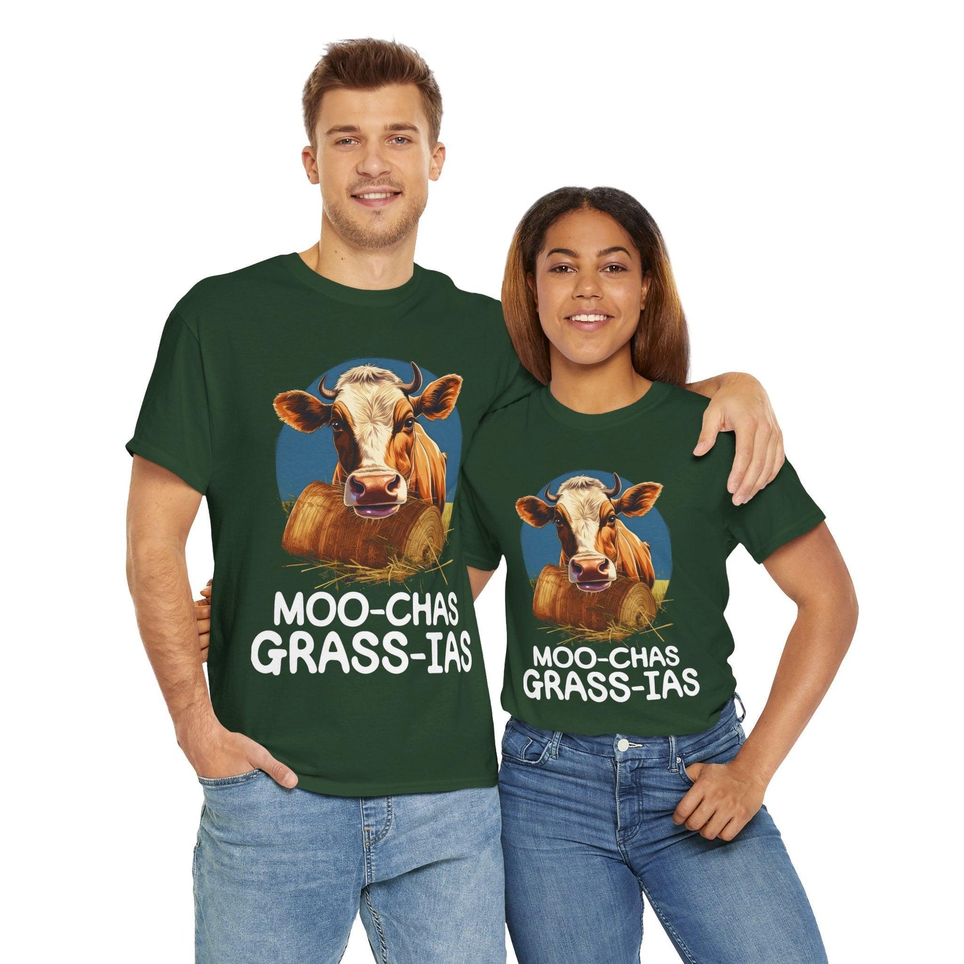 Unisex T-Shirt - “Moo-chas Grass-ias” - Motor Girl Boutique