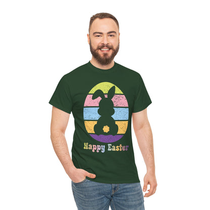 Retro Grunge Happy Easter Bunny T-Shirt – Vintage Vibes, Easter Style