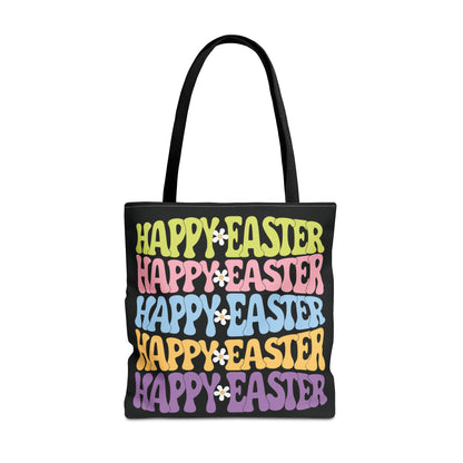 Happy Easter Four Ways Tote Bag – Double-Sided Retro Fun