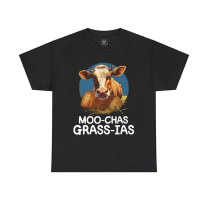 Unisex T-Shirt - “Moo-chas Grass-ias” - Motor Girl Boutique