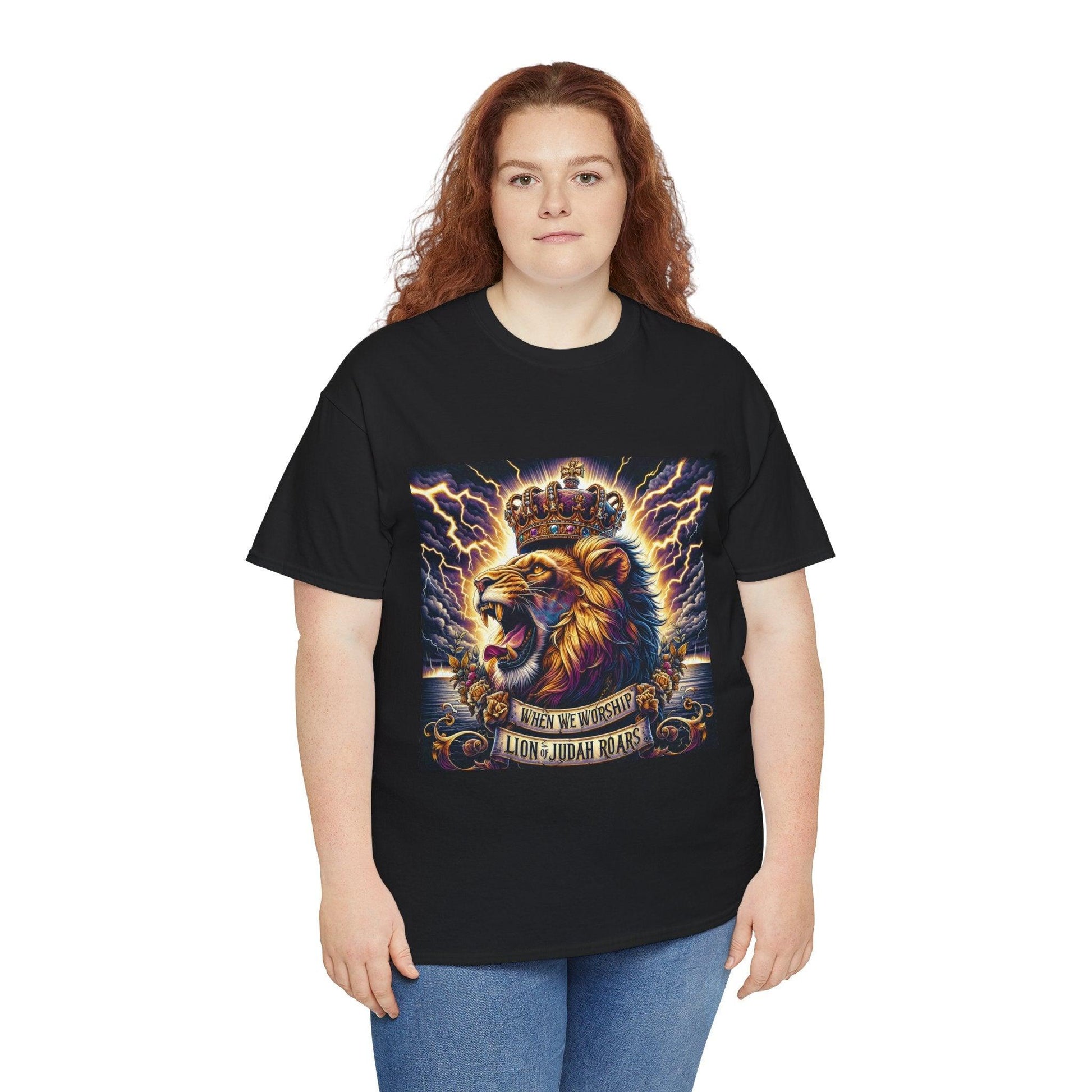 Unisex Tee - When We Worship the Lion of Judah Roars - Motor Girl Boutique