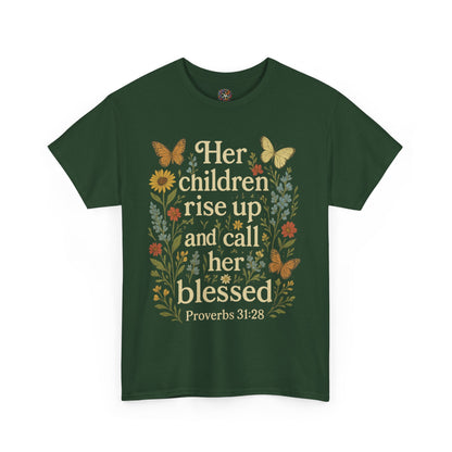 Her Children Rise Up and Call Her Blessed – Christian Mother's Day Shirt