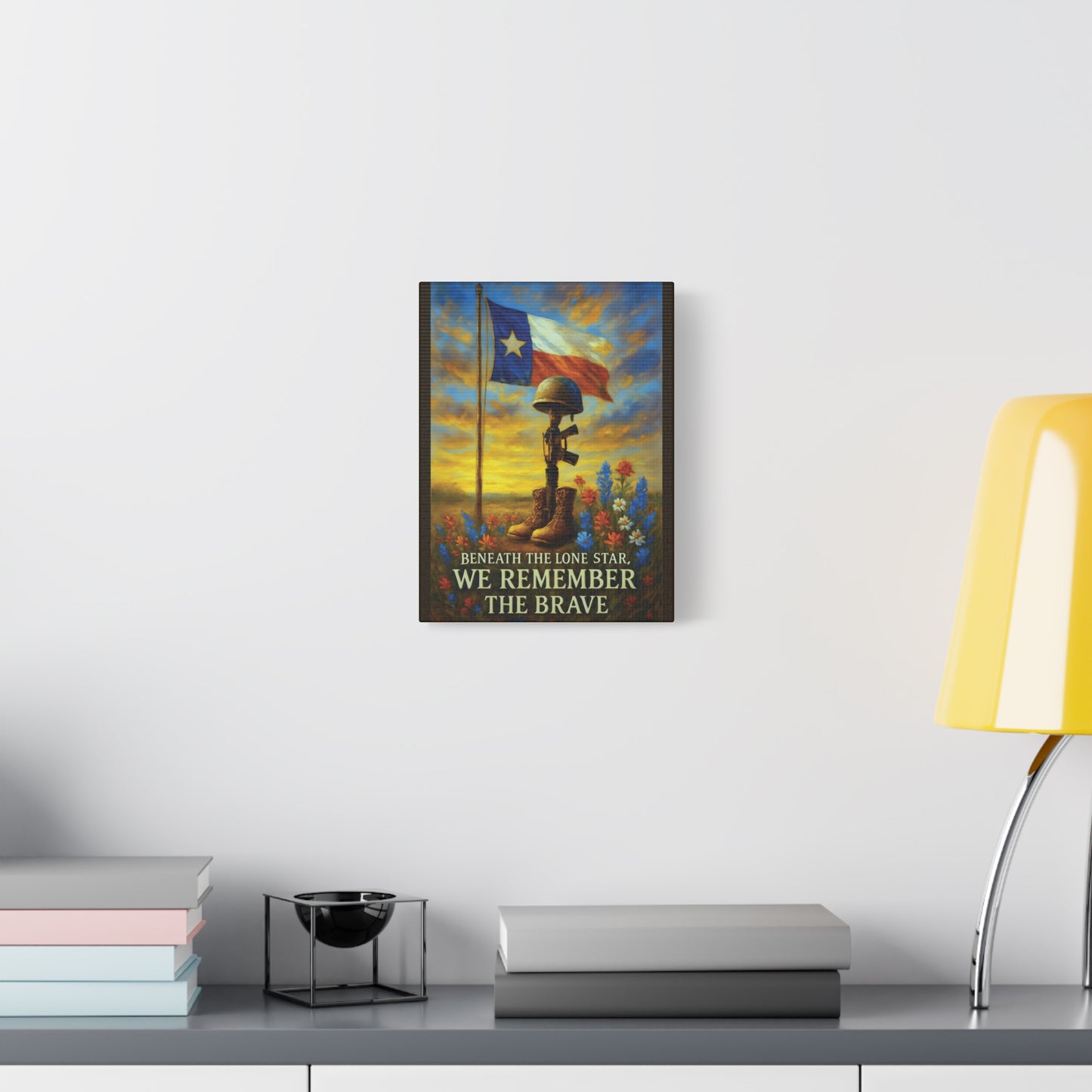Beneath the Lone Star – Texas Patriotic Canvas Wall Art