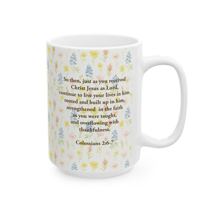 ☕ Rooted in Faith Mug – Blooming with Grace and Gratitude