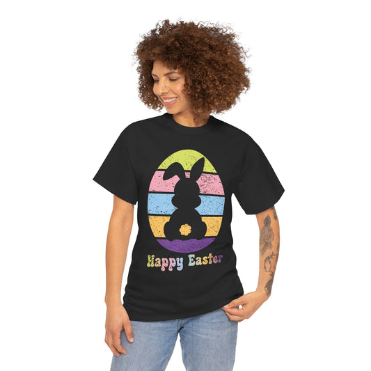 Retro Grunge Happy Easter Bunny T-Shirt – Vintage Vibes, Easter Style