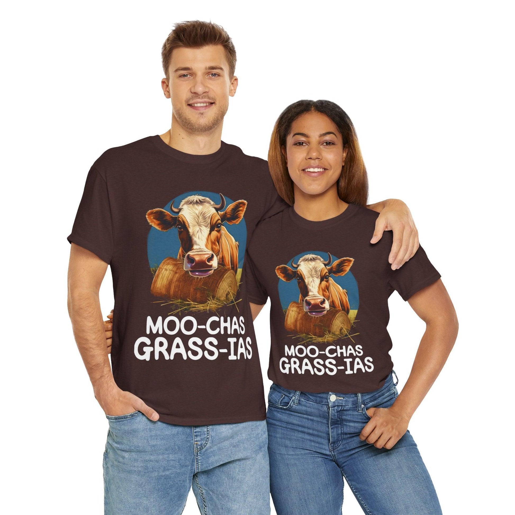 Unisex T-Shirt - “Moo-chas Grass-ias” - Motor Girl Boutique