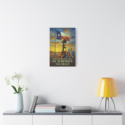 Beneath the Lone Star – Texas Patriotic Canvas Wall Art