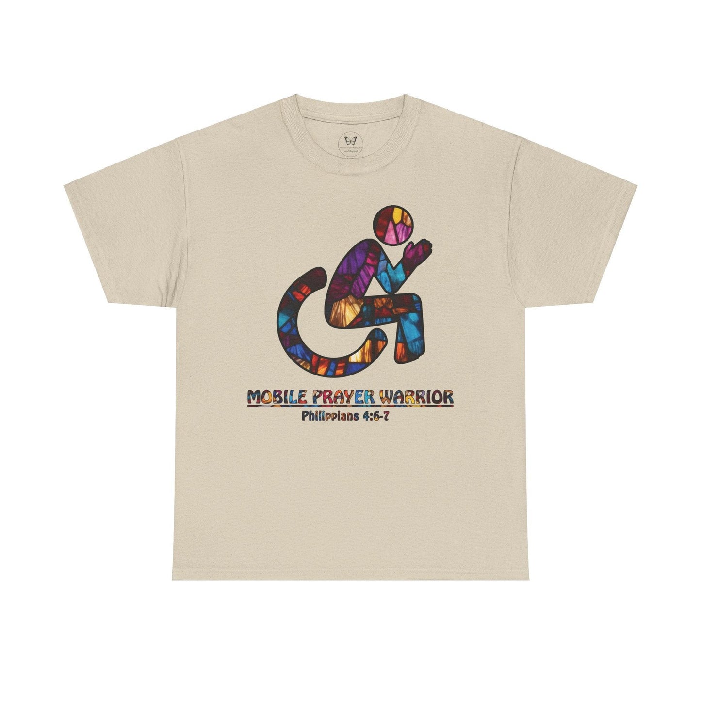 Christian Unisex Tee - Mobile Prayer Warrior Wheelchair Philippians 4:5-7 Tee - Motor Girl Boutique