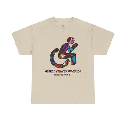 Christian Unisex Tee - Mobile Prayer Warrior Wheelchair Philippians 4:5-7 Tee - Motor Girl Boutique