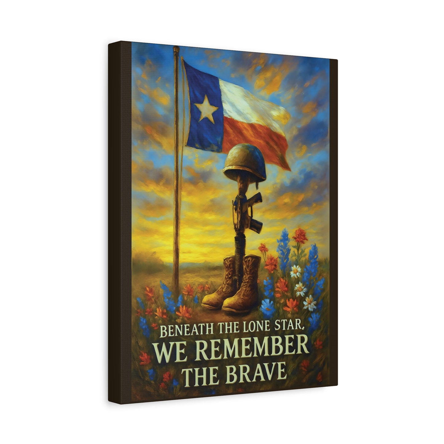 Beneath the Lone Star – Texas Patriotic Canvas Wall Art