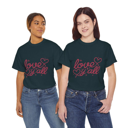Unisex Tee - Love Ya'll Western Rope lettering - Motor Girl Boutique