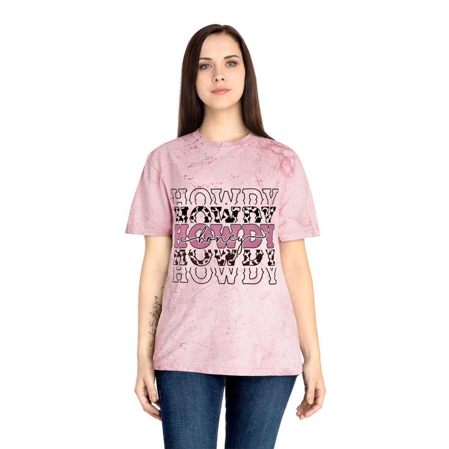 Color Blast T-Shirt - Howdy Honey Western Design - Motor Girl Boutique