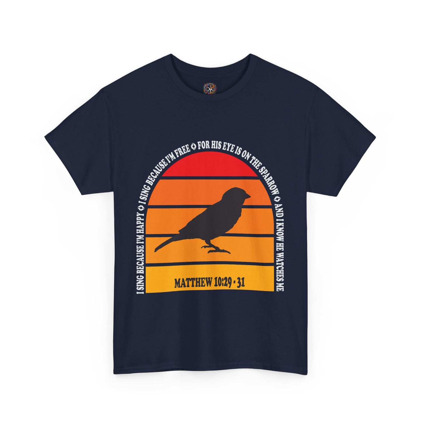 His Eye is On the Sparrow Color Band Unisex Tee