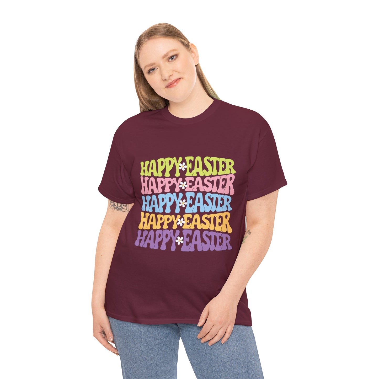 Happy Easter Four Ways T-Shirt – Groovy Colors, Retro Vibes