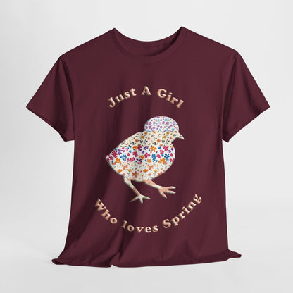 "Just a girl who loves Spring" flower Tee