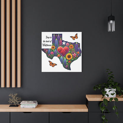 Deep in the Heart of Wildflowers – Square Canvas Wall Art