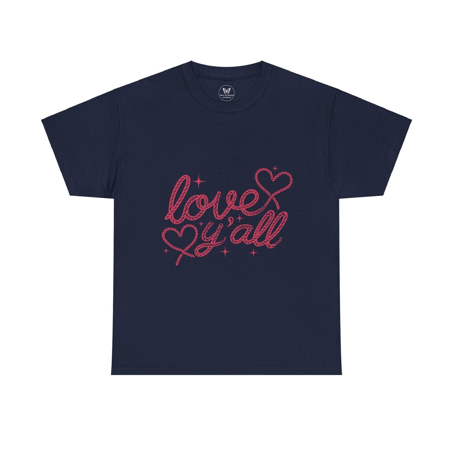Unisex Tee - Love Ya'll Western Rope lettering - Motor Girl Boutique