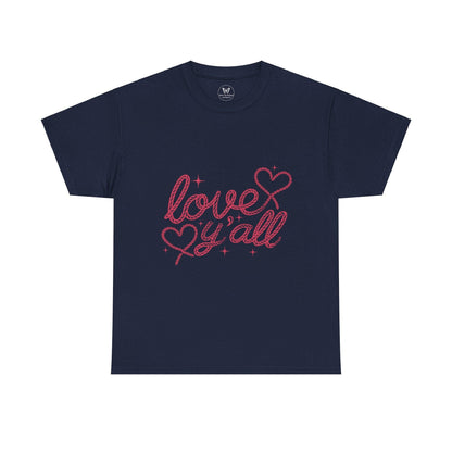 Unisex Tee - Love Ya'll Western Rope lettering - Motor Girl Boutique