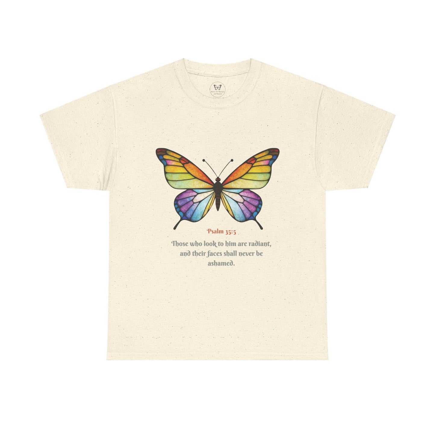 Psalm 35:5 Stained-Glass Butterfly Christian Tee - Motor Girl Boutique