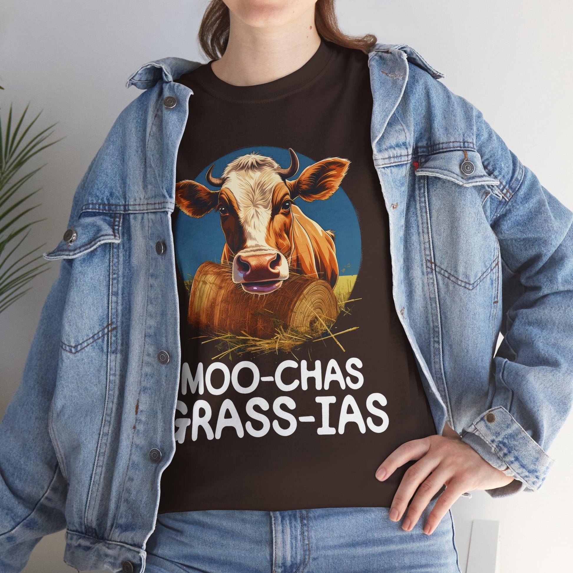 Unisex T-Shirt - “Moo-chas Grass-ias” - Motor Girl Boutique