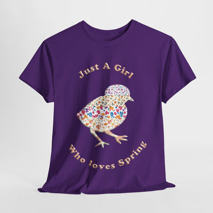 "Just a girl who loves Spring" flower Tee