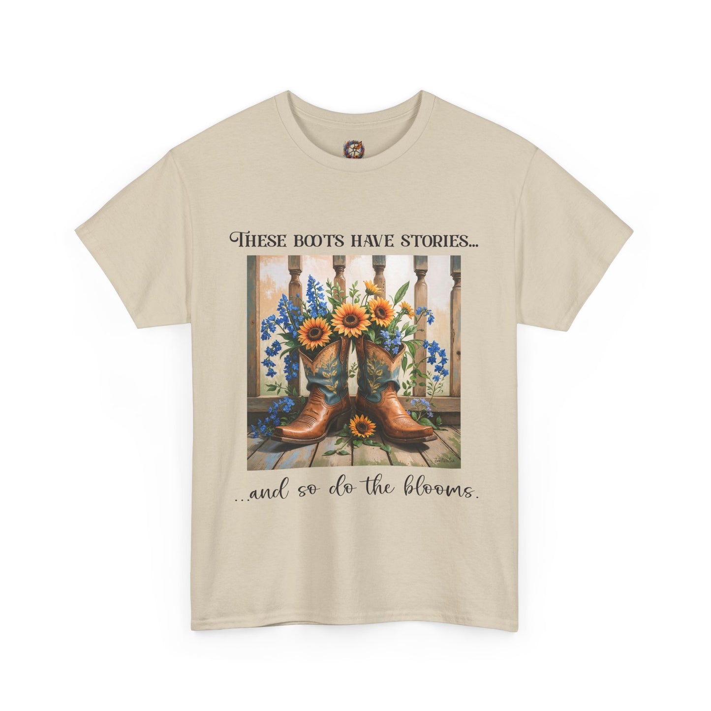 These Boots Have Stories... And So Do the Blooms – Gildan 5000 T-Shirt