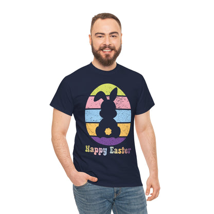 Retro Grunge Happy Easter Bunny T-Shirt – Vintage Vibes, Easter Style