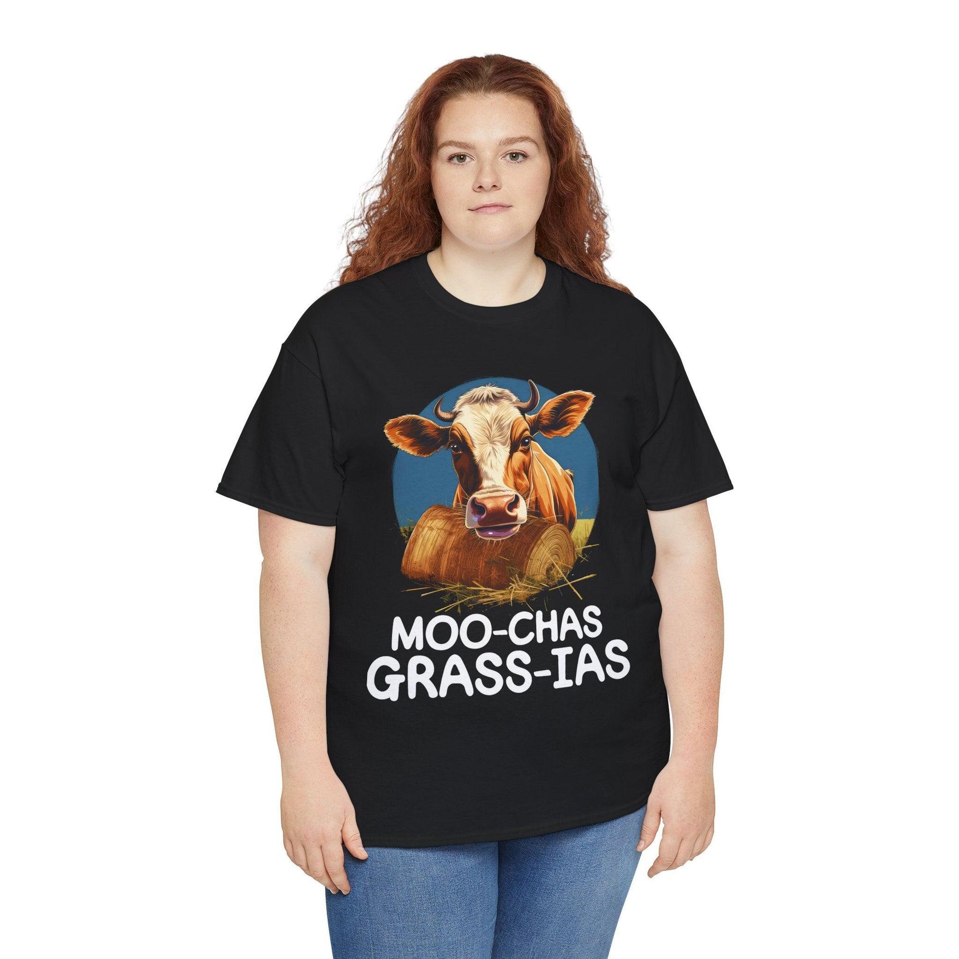 Unisex T-Shirt - “Moo-chas Grass-ias” - Motor Girl Boutique