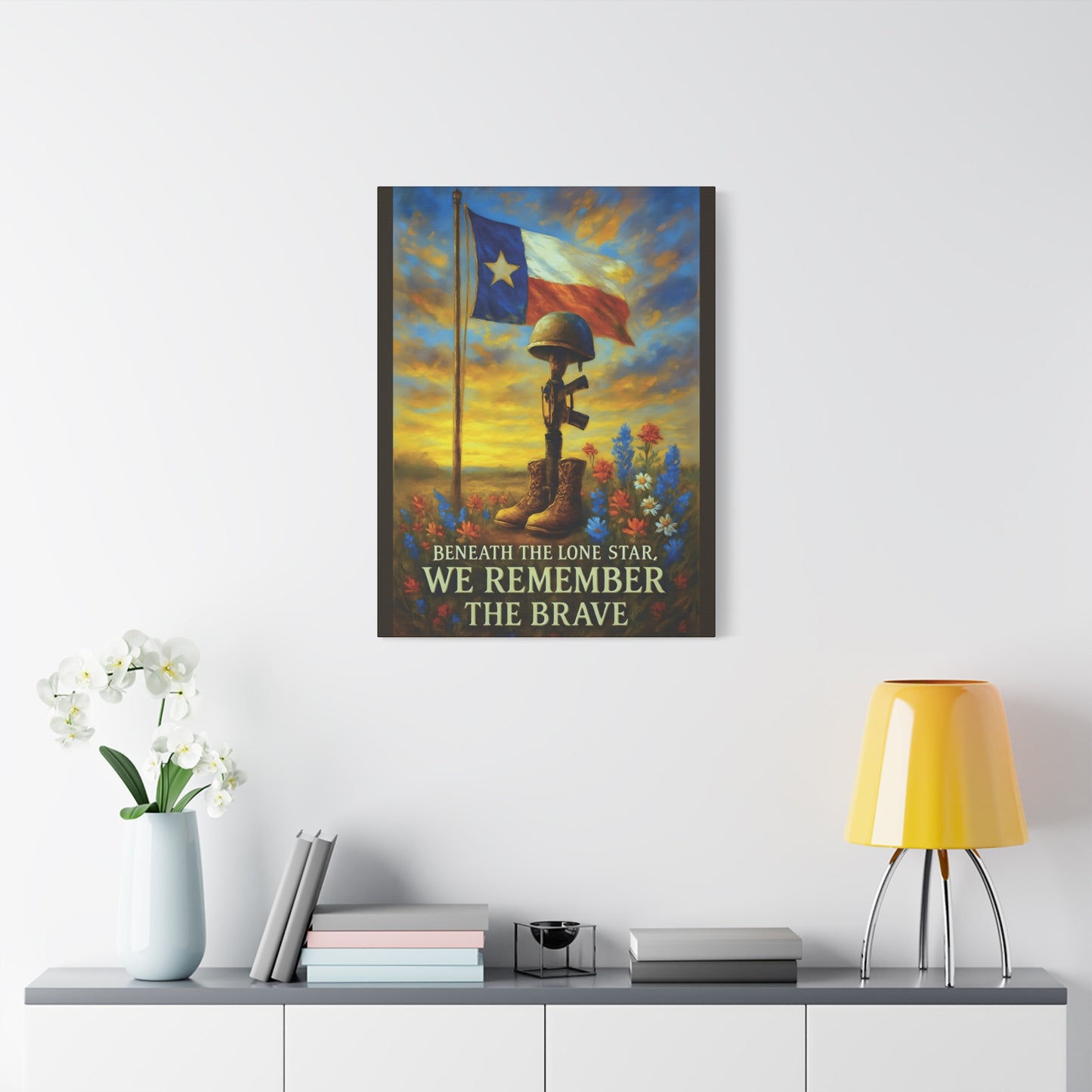 Beneath the Lone Star – Texas Patriotic Canvas Wall Art