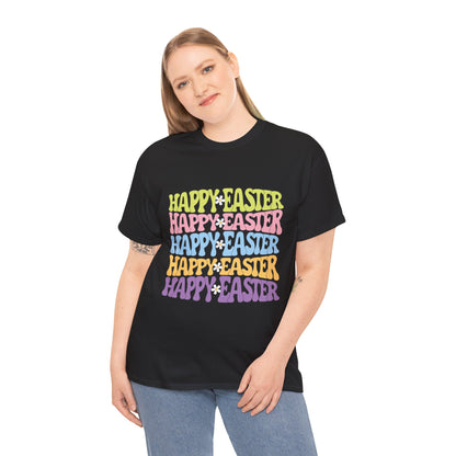 Happy Easter Four Ways T-Shirt – Groovy Colors, Retro Vibes